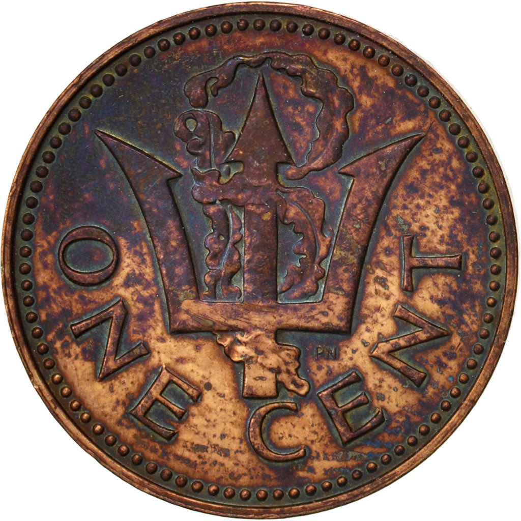 Coin, Barbados, Cent, 1973, Franklin Mint, EF(40-45), Bronze, KM:10