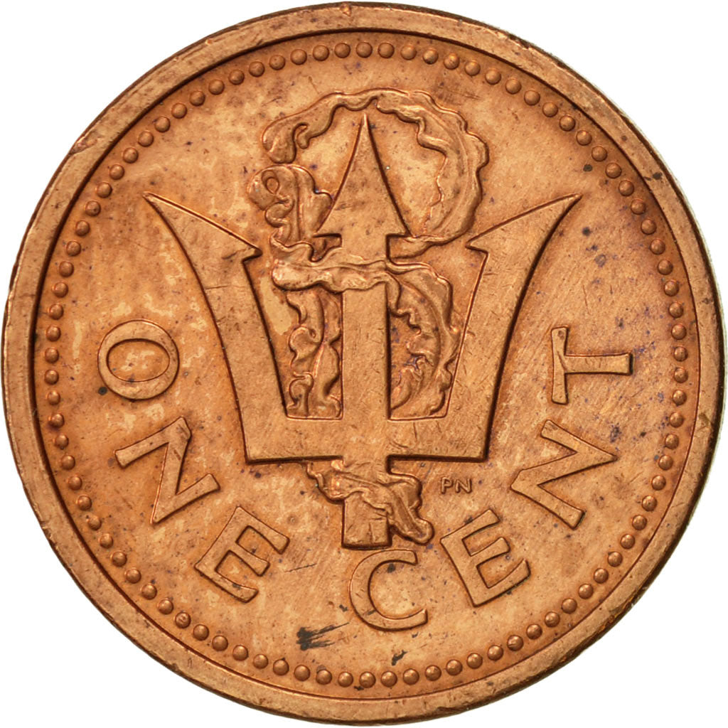 Coin, Barbados, Cent, 1998, Royal Canadian Mint, EF(40-45), Copper Plated Zinc