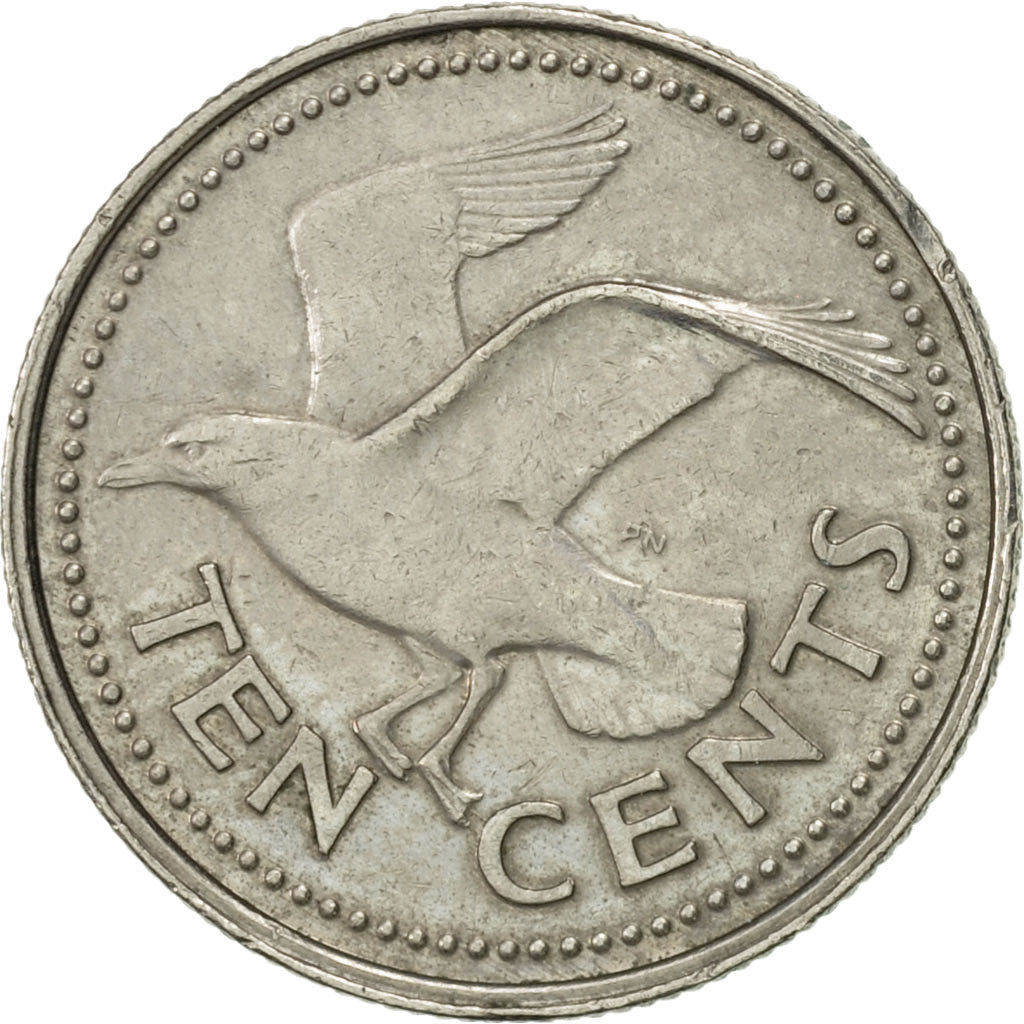 Coin, Barbados, 10 Cents, 1992, Franklin Mint, AU(50-53), Copper-nickel, KM:12