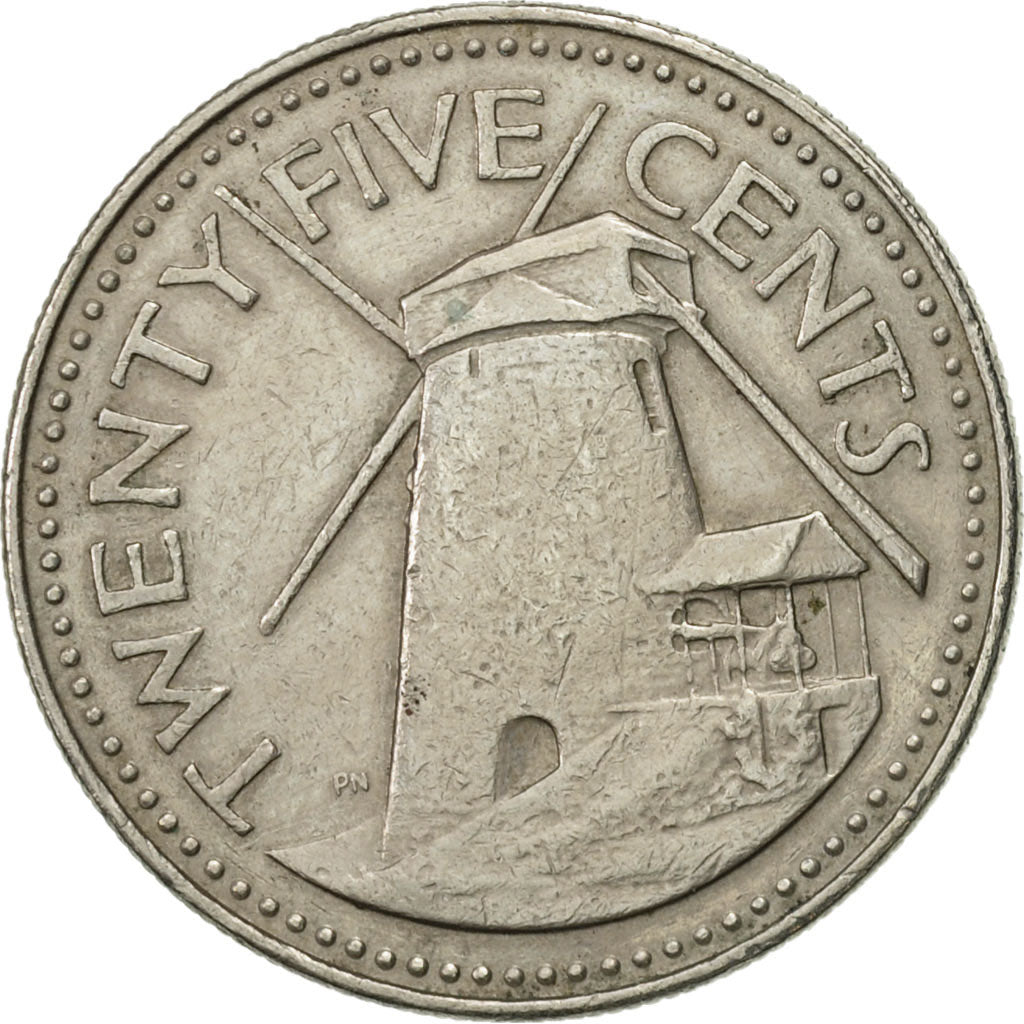 Moneta, Barbados, 25 Cents, 1978, Franklin Mint, BB+, Rame-nichel, KM:13