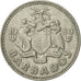 Moneda, Barbados, 25 Cents, 1980, Franklin Mint, MBC+, Cobre - níquel, KM:13