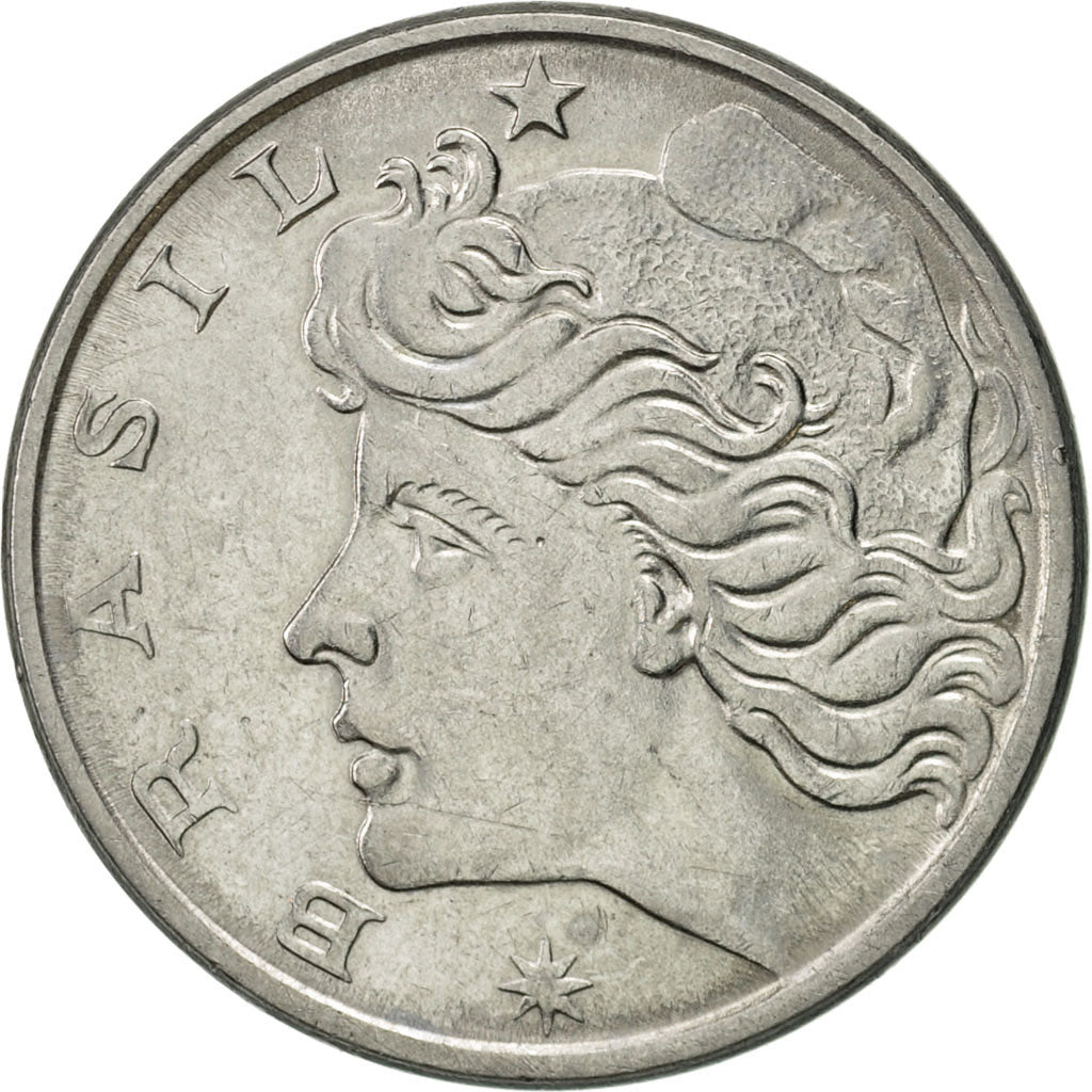 Coin, Brazil, 20 Centavos, 1977, AU(55-58), Stainless Steel, KM:579.1a