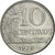 Moneta, Brazylia, 10 Centavos, 1978, AU(55-58), Stal nierdzewna, KM:578.1a