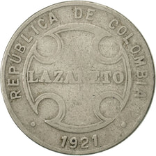 Colombia, 5 Centavos, 1921, VF(30-35), Copper-nickel, KM:199