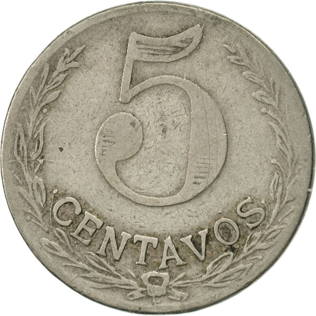 Colombia, 5 Centavos, 1921, VF(30-35), Copper-nickel, KM:199