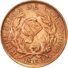 Coin, Colombia, Centavo, 1969, EF(40-45), Copper Clad Steel, KM:205a