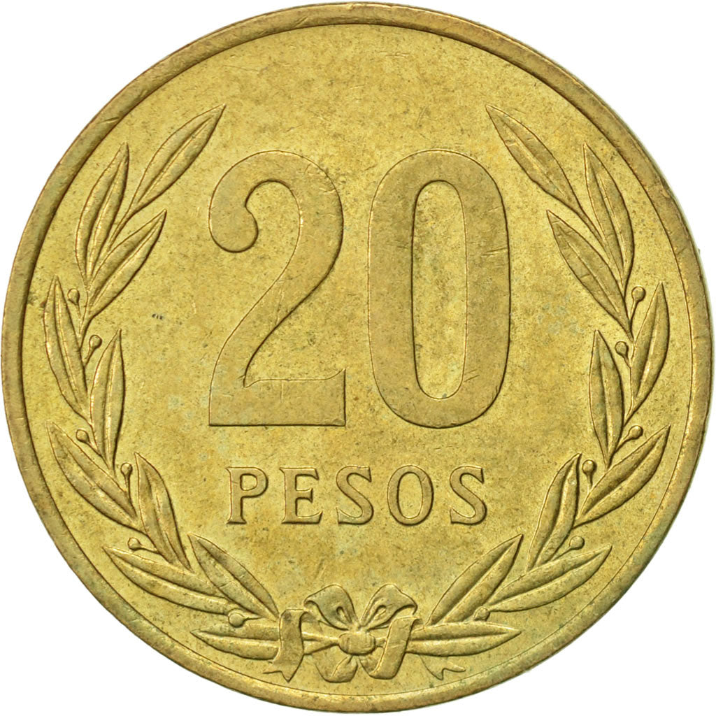 Münze, Kolumbien, 20 Pesos, 1982, SS+, Aluminum-Bronze, KM:271