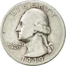 United States, Washington Quarter, Quarter, 1939, U.S. Mint, Philadelphia