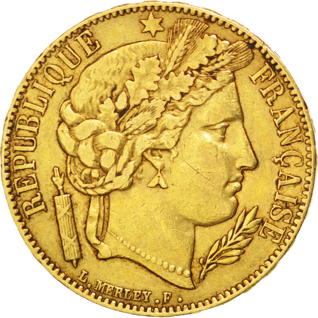 FRANCE, Cérès, 20 Francs, 1850, Paris, KM #762, EF(40-45), Gold, Gadoury #1059, 