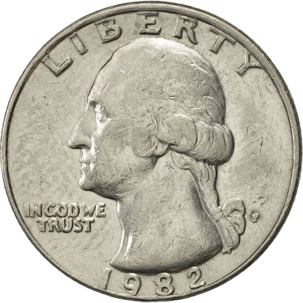Coin, United States, Washington Quarter, Quarter, 1982, U.S. Mint, Philadelphia