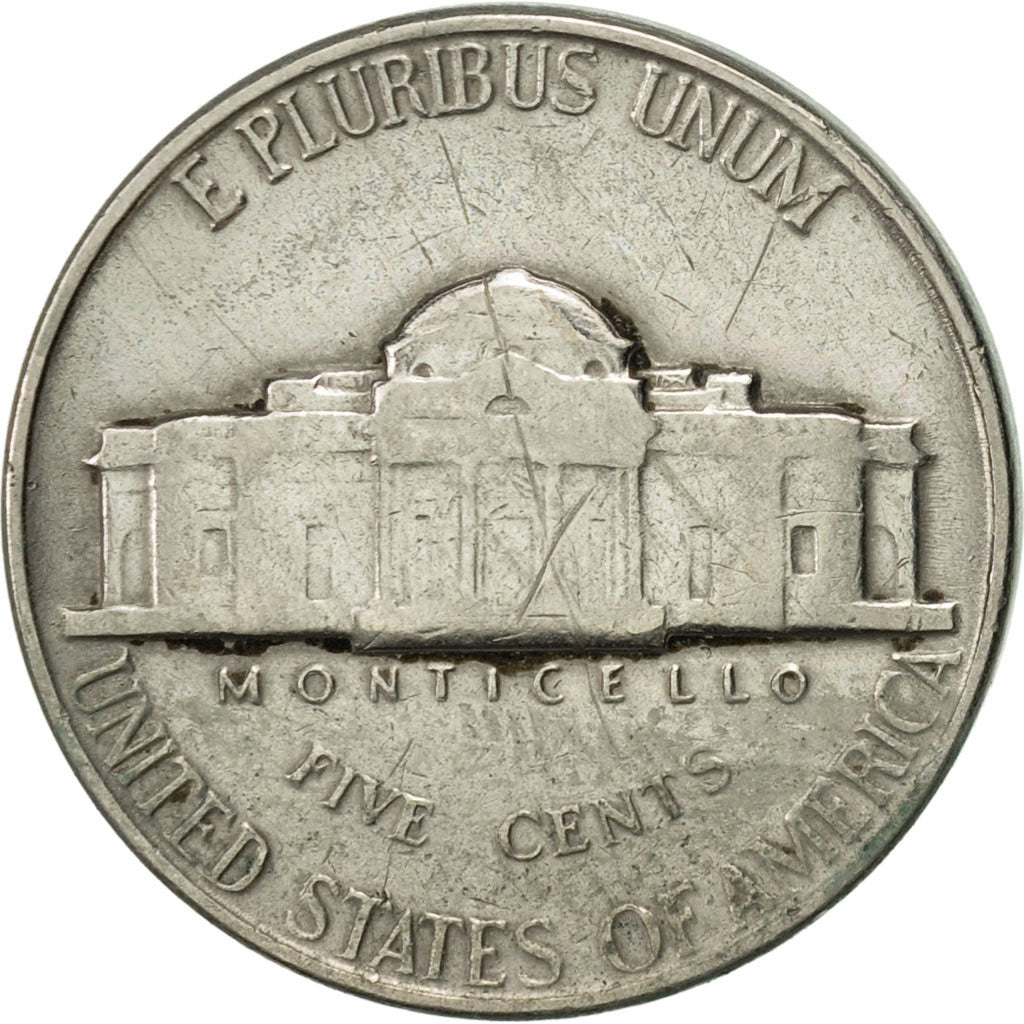 Coin, United States, Jefferson Nickel, 5 Cents, 1962, U.S. Mint, Philadelphia