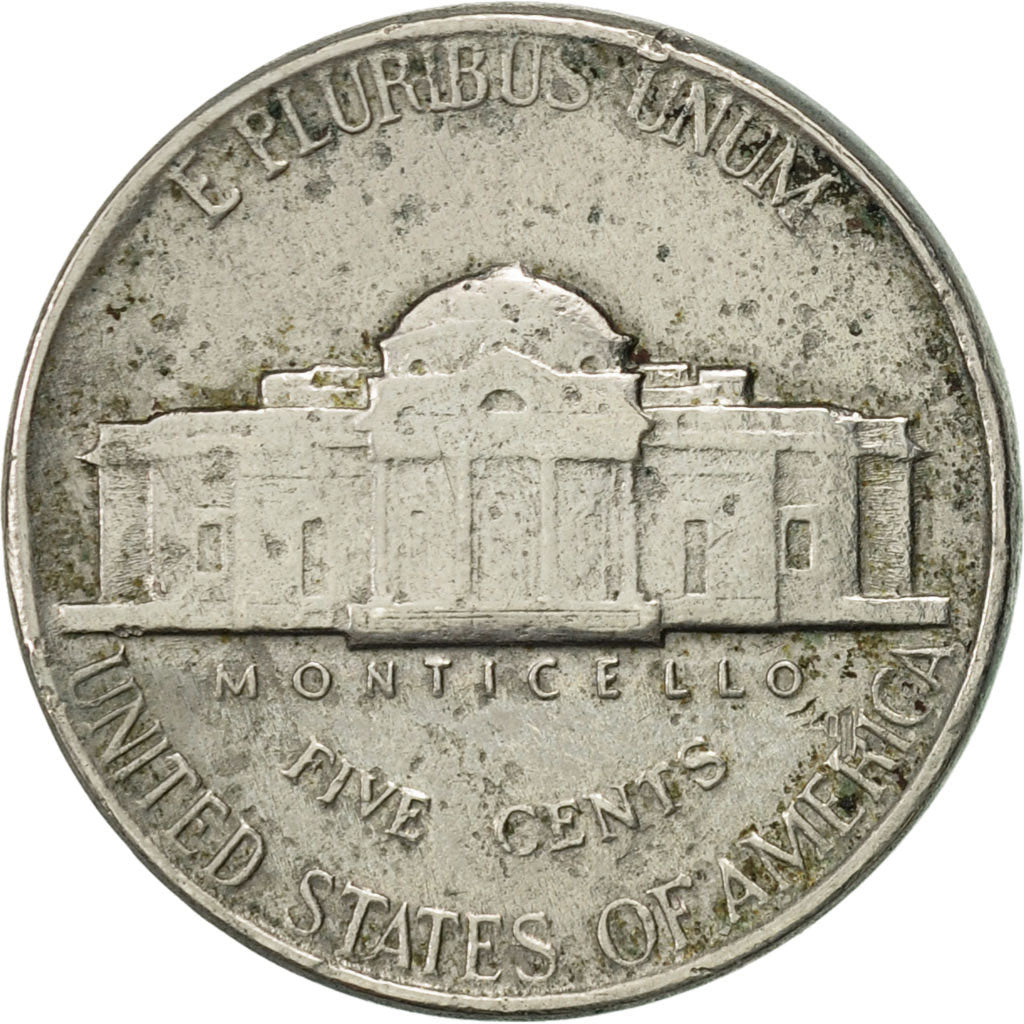 Monnaie, États-Unis, Jefferson Nickel, 5 Cents, 1940, U.S. Mint, Philadelphie