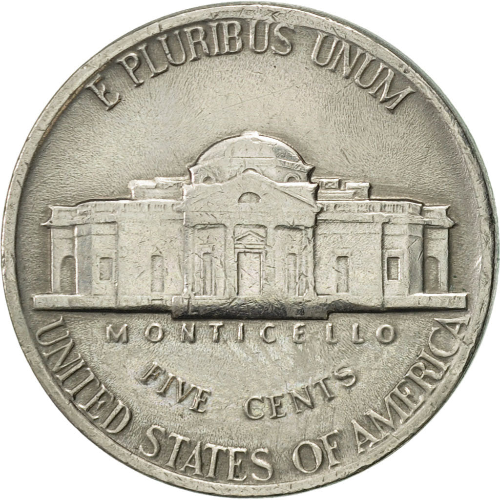Monnaie, États-Unis, Jefferson Nickel, 5 Cents, 1977, U.S. Mint, Philadelphie