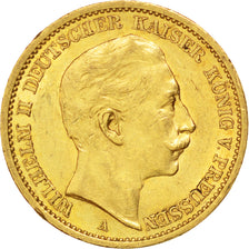 GERMAN STATES, 20 Mark, 1906, Berlin, KM #521, AU(55-58), Gold, 7.91