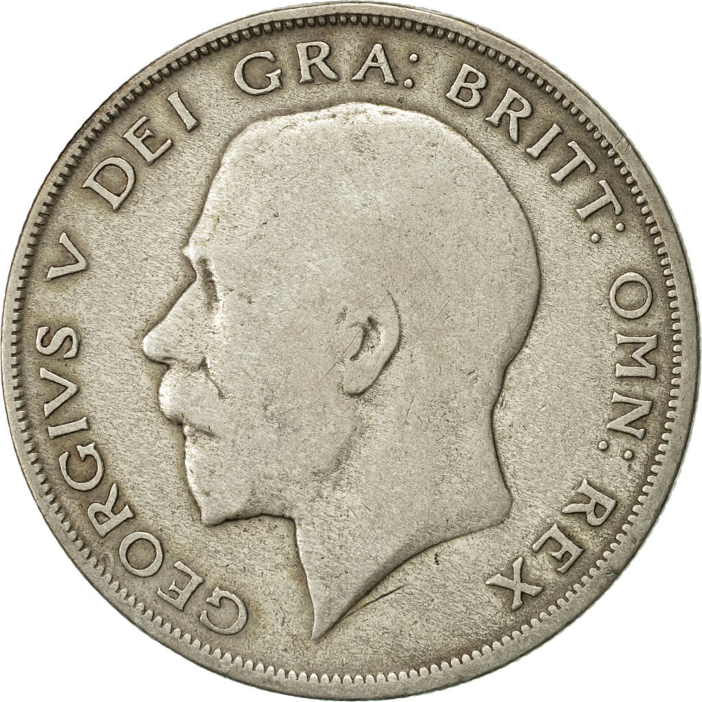 Moneta, Gran Bretagna, George V, 1/2 Crown, 1920, B+, Argento, KM:818.1a