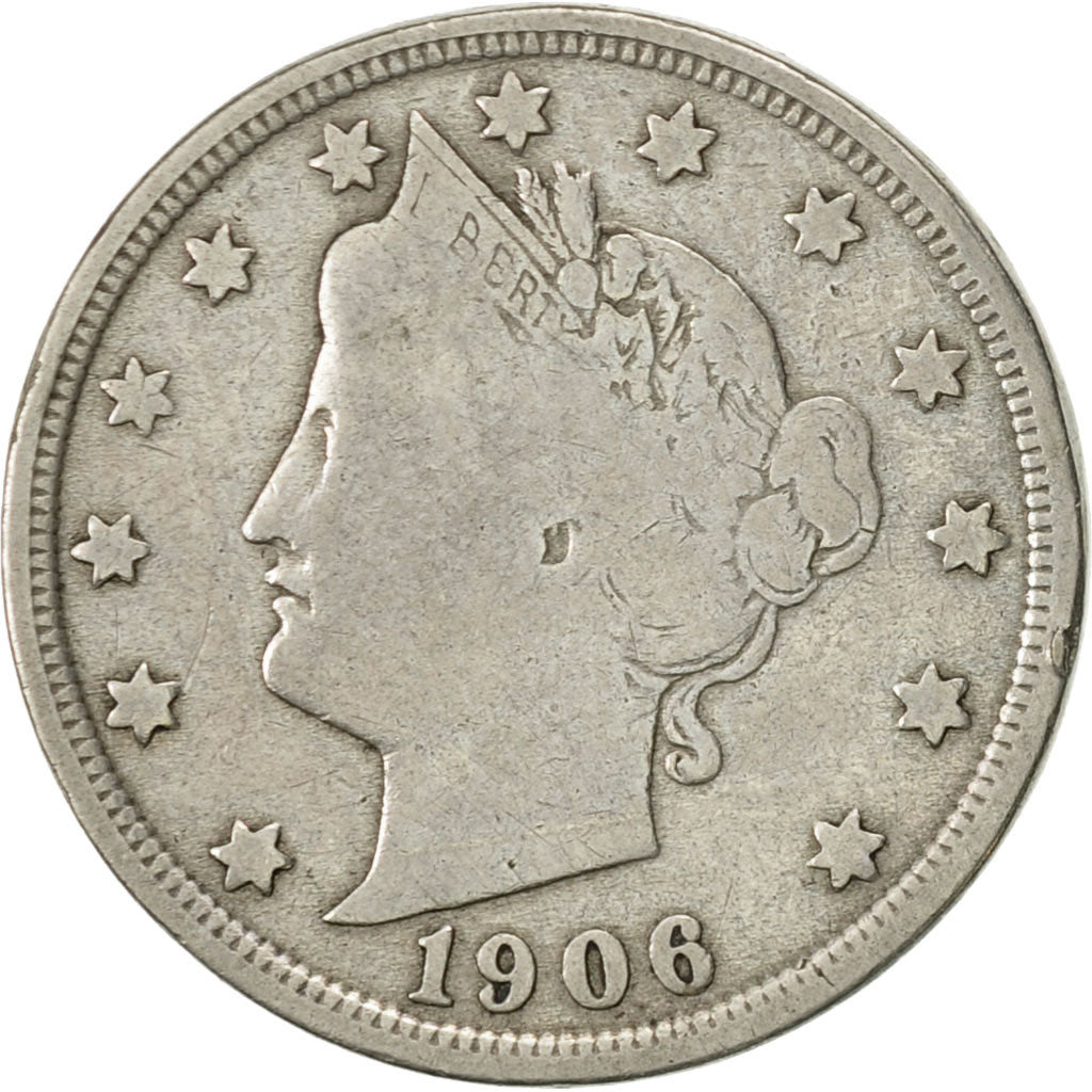 Munten, Verenigde Staten, Liberty Nickel, 5 Cents, 1906, U.S. Mint