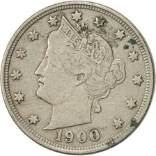 Moneda, Estados Unidos, Liberty Nickel, 5 Cents, 1900, U.S. Mint, Philadelphia