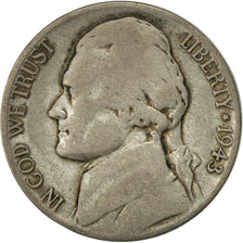 Vereinigte Staaten, Jefferson Nickel, 5 Cents, 1943, U.S. Mint, Philadelphia