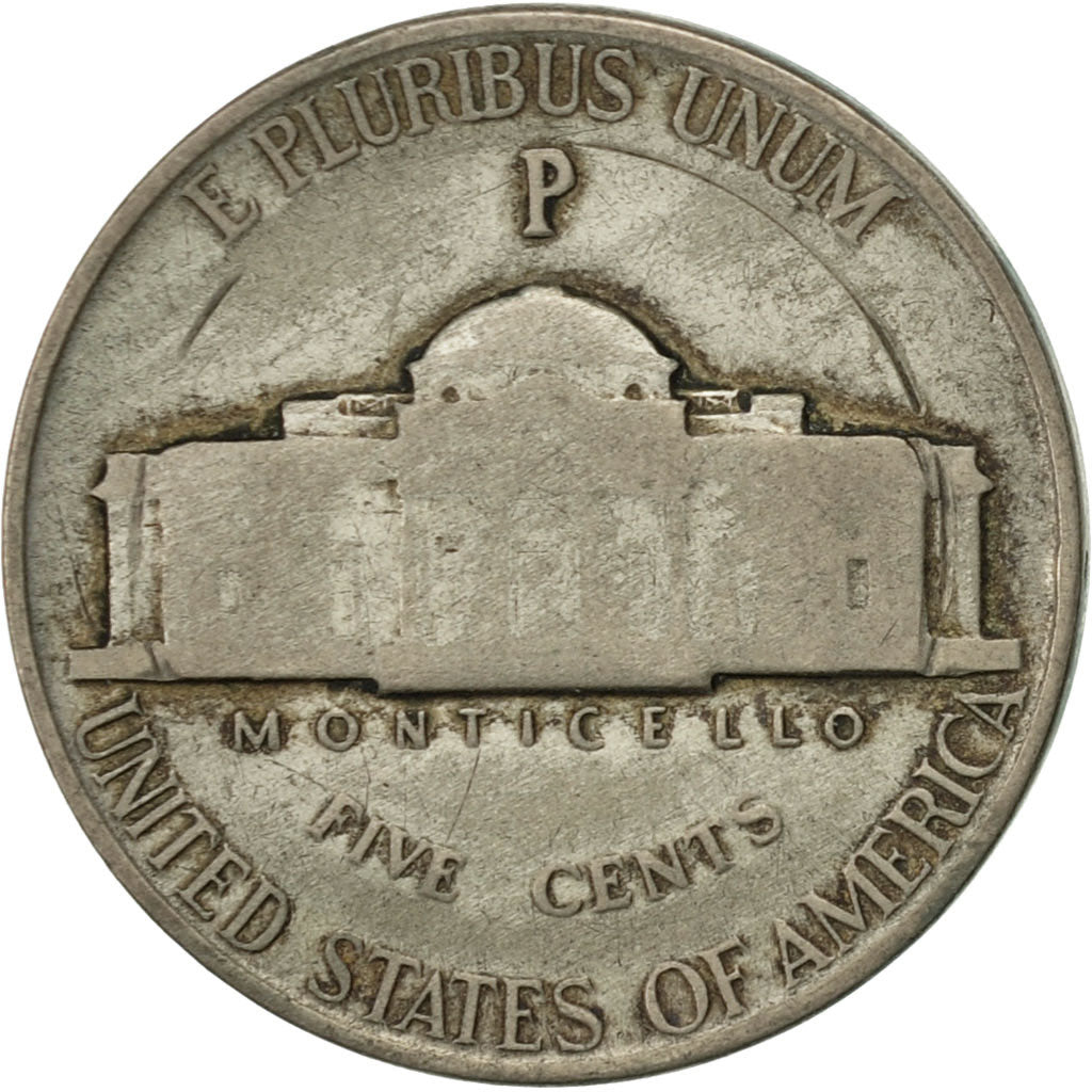 Vereinigte Staaten, Jefferson Nickel, 5 Cents, 1943, U.S. Mint, Philadelphia