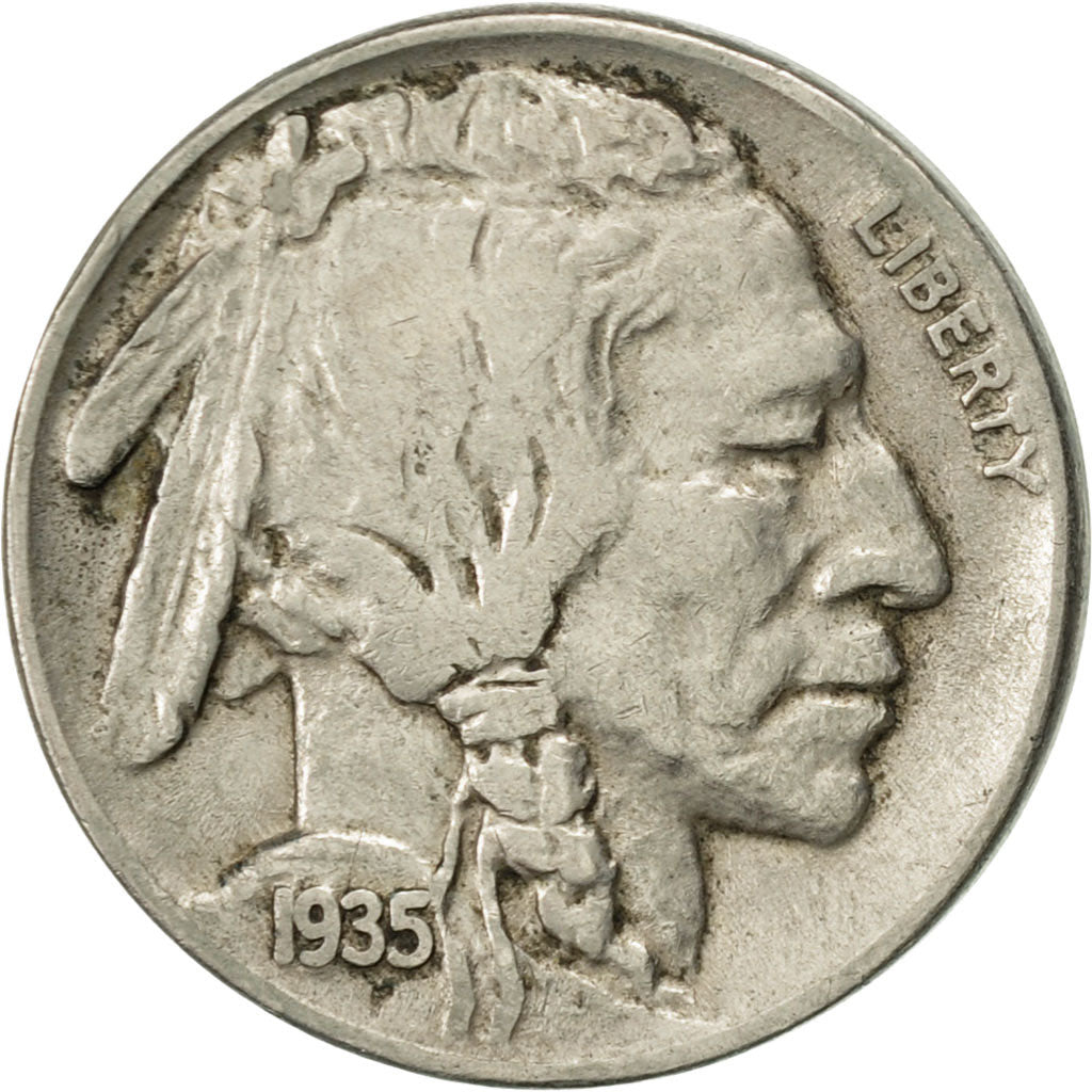 United States, Buffalo Nickel, 5 Cents, 1935, U.S. Mint, Philadelphia