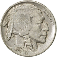 United States, Buffalo Nickel, 5 Cents, 1917, U.S. Mint, Philadelphia