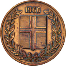 Moneda, Islandia, 5 Aurar, 1966, MBC, Bronce, KM:9