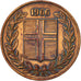 Moneda, Islandia, 5 Aurar, 1966, MBC, Bronce, KM:9