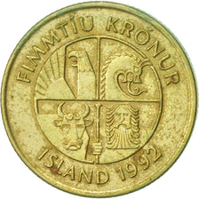 Monnaie, Iceland, 50 Kronur, 1992, TTB, Nickel-brass, KM:31