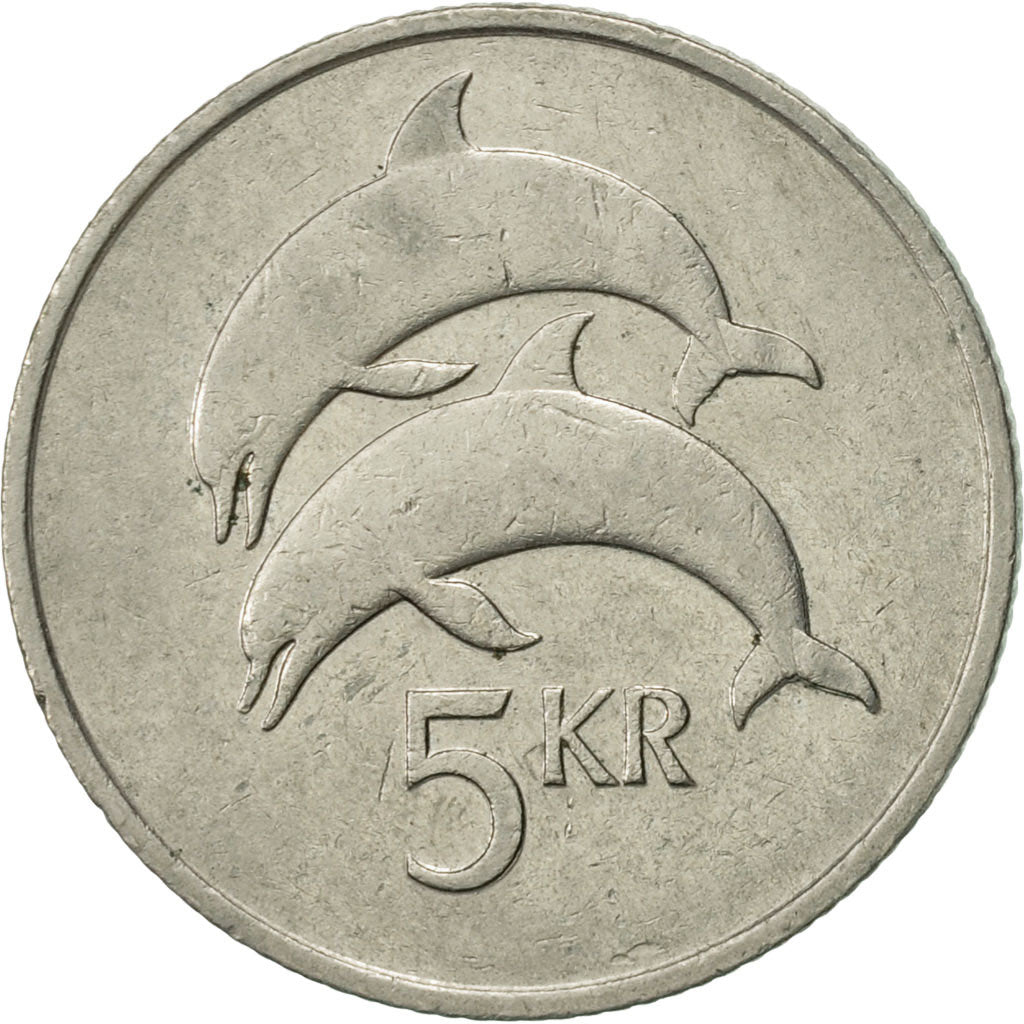 Iceland, 5 Kronur, 1981, AU(50-53), Copper-nickel, KM:28