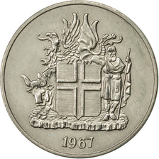 Iceland, 10 Kronur, 1967, AU(55-58), Copper-nickel, KM:15
