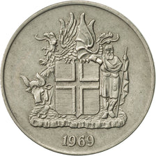 Iceland, 10 Kronur, 1969, SUP, Copper-nickel, KM:15