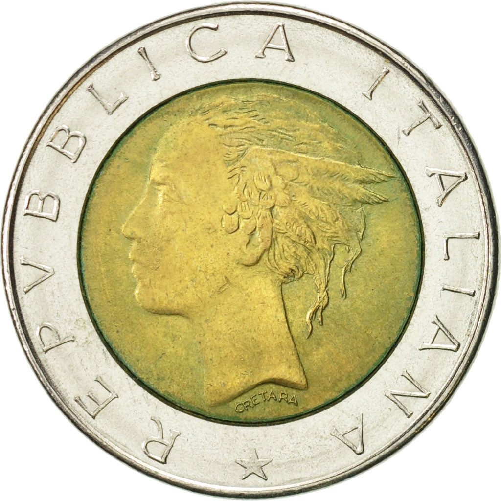 Coin, Italy, 500 Lire, 1983, Rome, EF(40-45), Bi-Metallic, KM:111