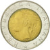 Coin, Italy, 500 Lire, 1988, Rome, EF(40-45), Bi-Metallic, KM:111