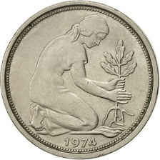 Monnaie, République fédérale allemande, 50 Pfennig, 1974, Stuttgart, TTB+