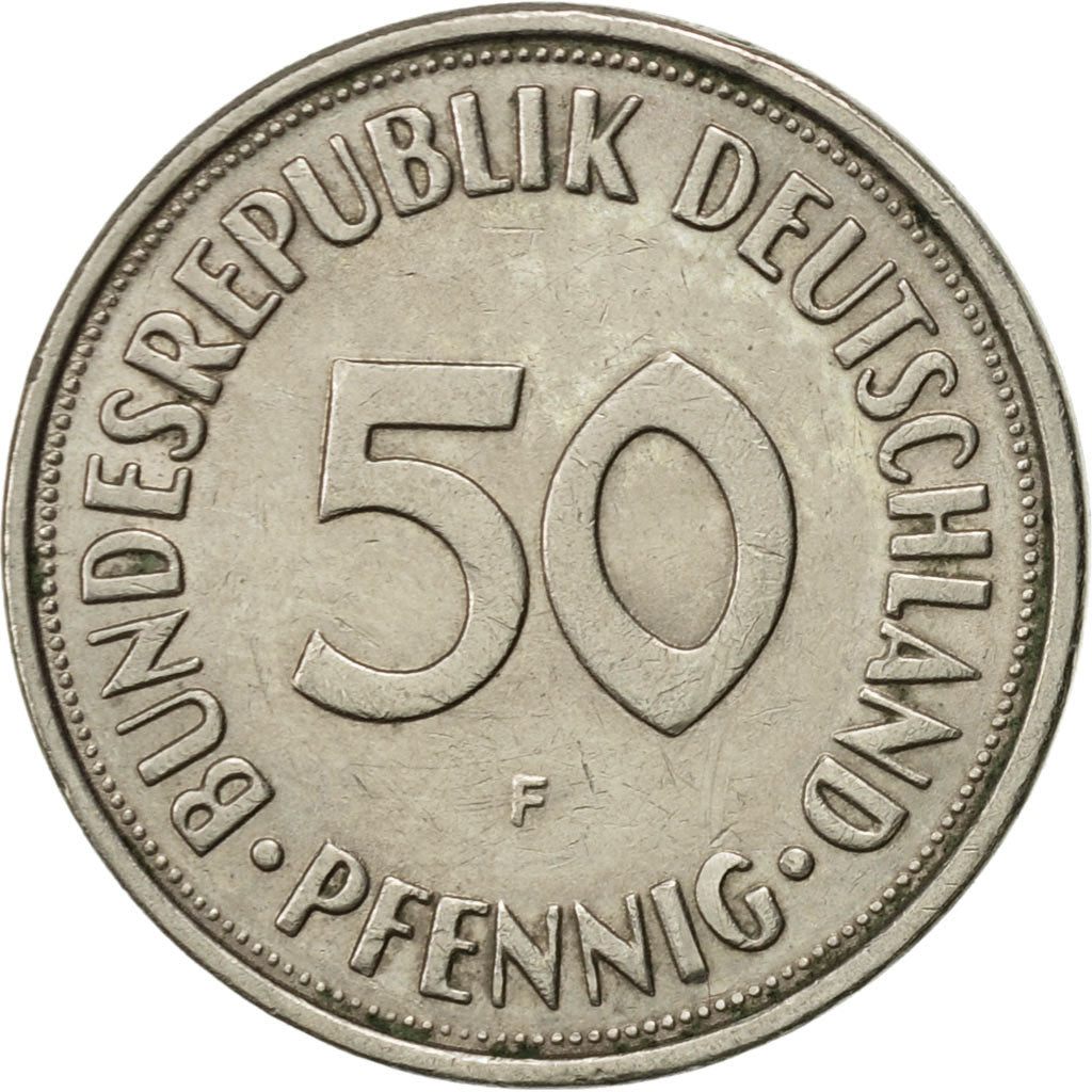 Monnaie, République fédérale allemande, 50 Pfennig, 1974, Stuttgart, TTB+