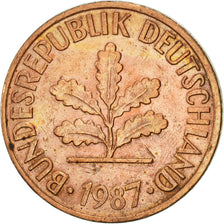Coin, GERMANY - FEDERAL REPUBLIC, 2 Pfennig, 1987, Stuttgart, AU(50-53), Copper