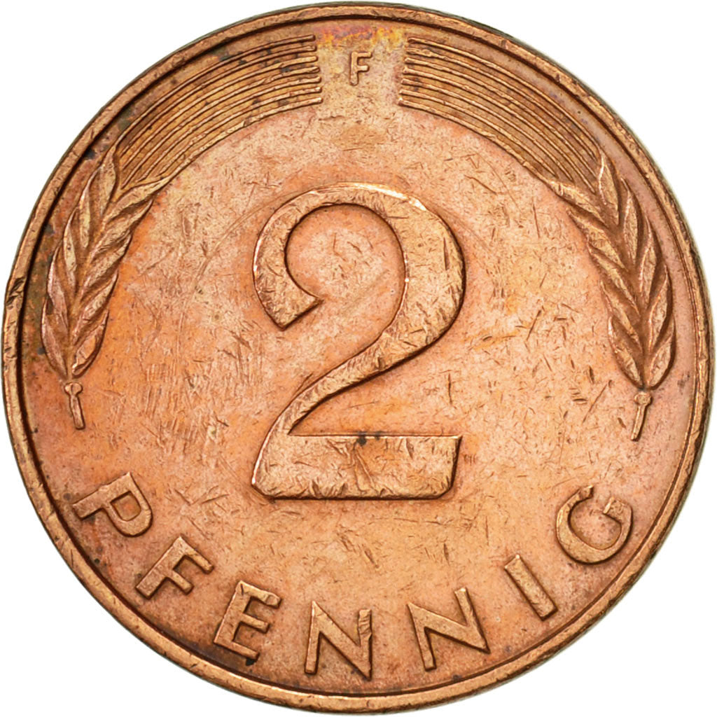 Coin, GERMANY - FEDERAL REPUBLIC, 2 Pfennig, 1987, Stuttgart, AU(50-53), Copper