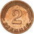 Munten, Federale Duitse Republiek, 2 Pfennig, 1972, Munich, ZF, Copper Plated