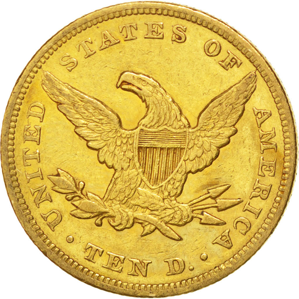 UNITED STATES, Coronet Head, $10, Eagle, 1850, U.S. Mint, KM #66.2, EF(40-45),..
