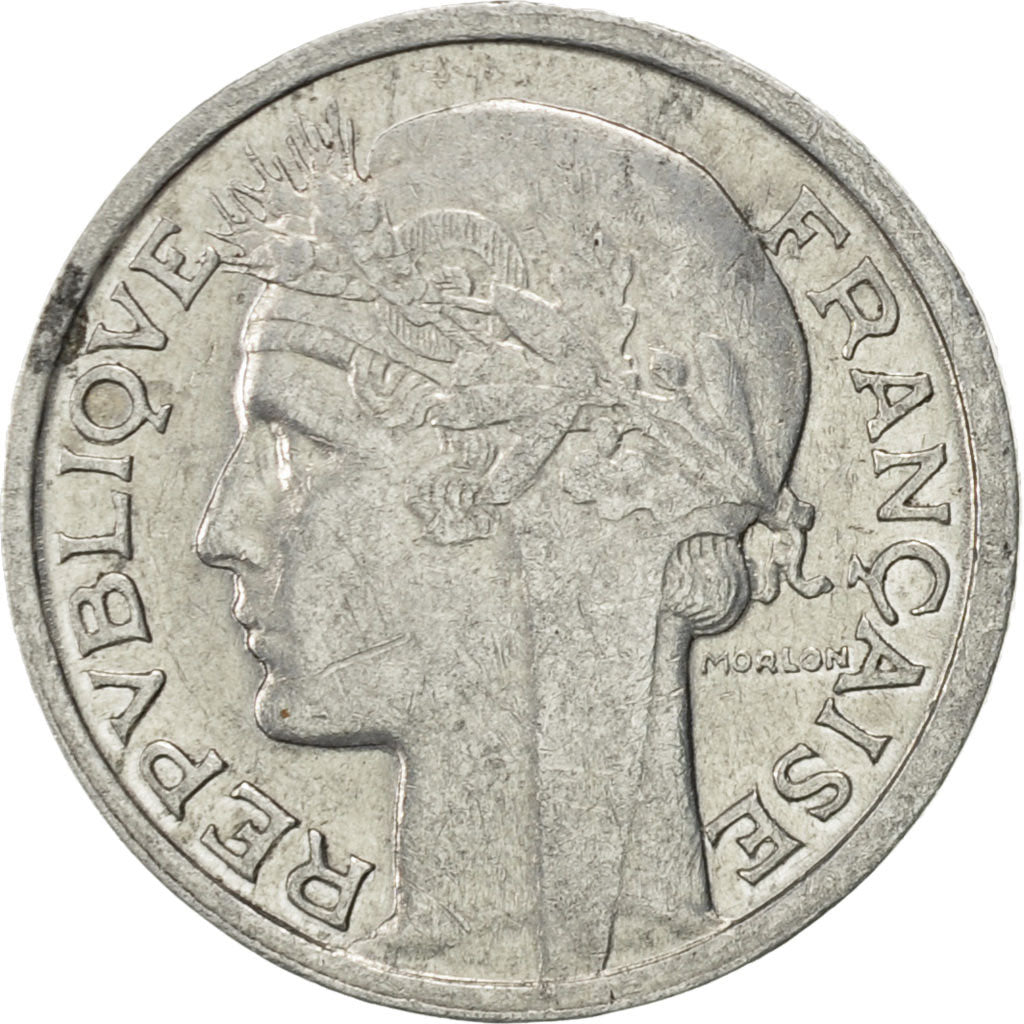 Moneta, Francia, Morlon, 50 Centimes, 1945, Beaumont - Le Roger, BB, Alluminio