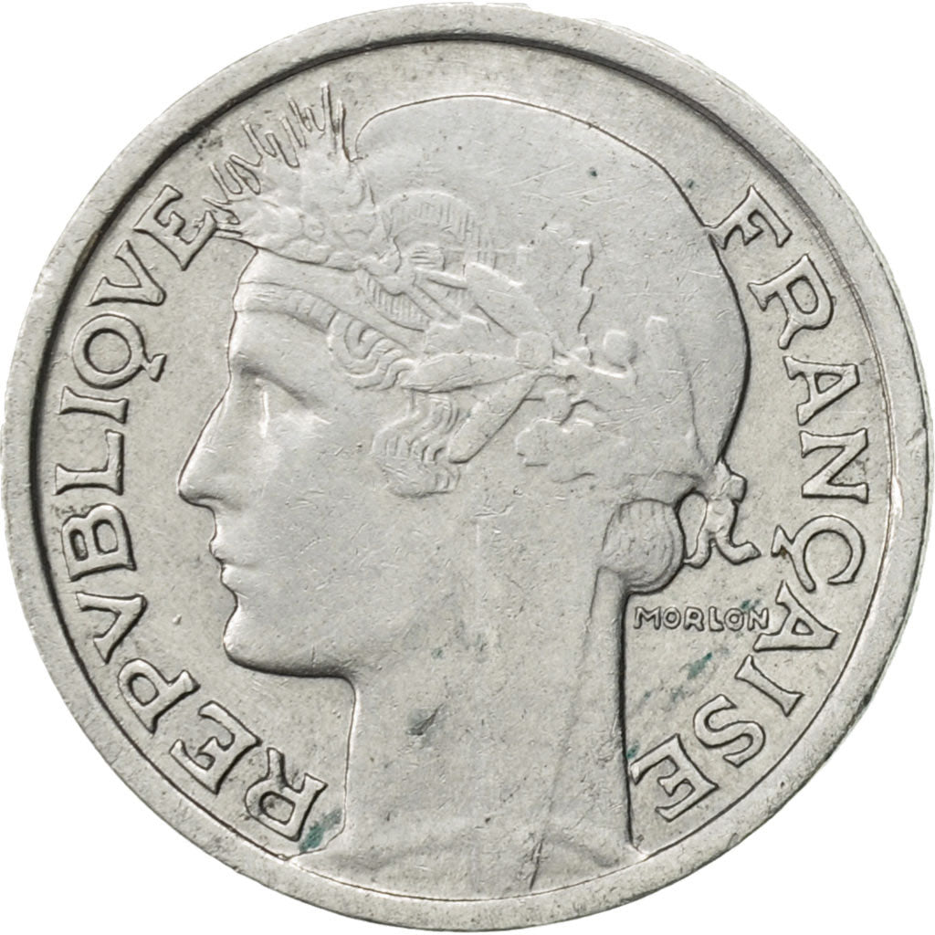 France, Morlon, 50 Centimes, 1945, Castelsarrasin, EF(40-45), Aluminum