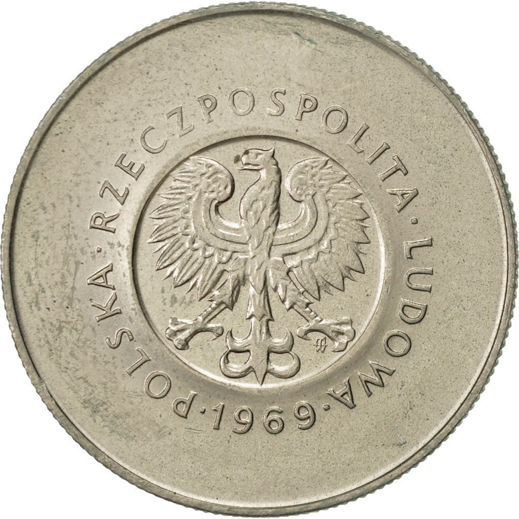 Moneda, Polonia, 10 Zlotych, 1969, Warsaw, EBC, Cobre - níquel, KM:61