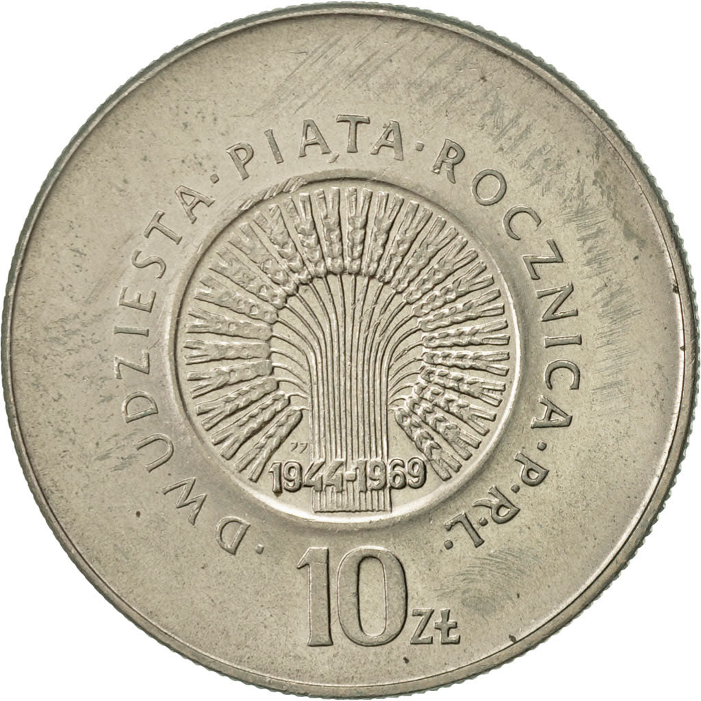 Moneda, Polonia, 10 Zlotych, 1969, Warsaw, EBC, Cobre - níquel, KM:61