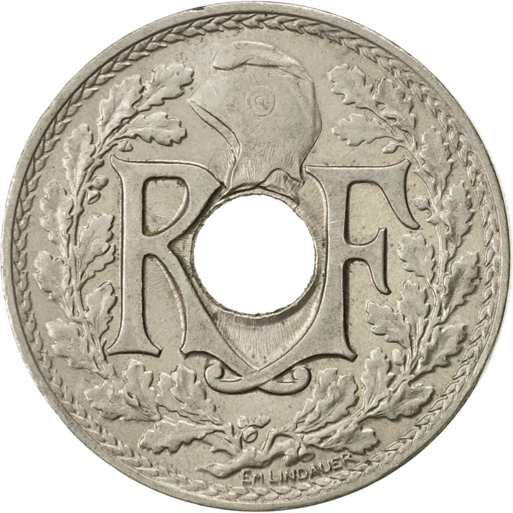 Francia, Lindauer, 25 Centimes, 1914, BB+, Nichel, KM:867, Gadoury:379
