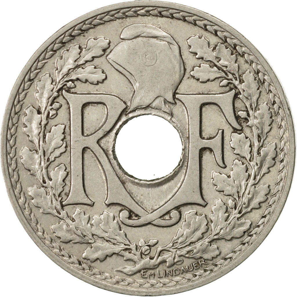 France, Lindauer, 25 Centimes, 1915, AU(50-53), Nickel, KM:867, Gadoury:379
