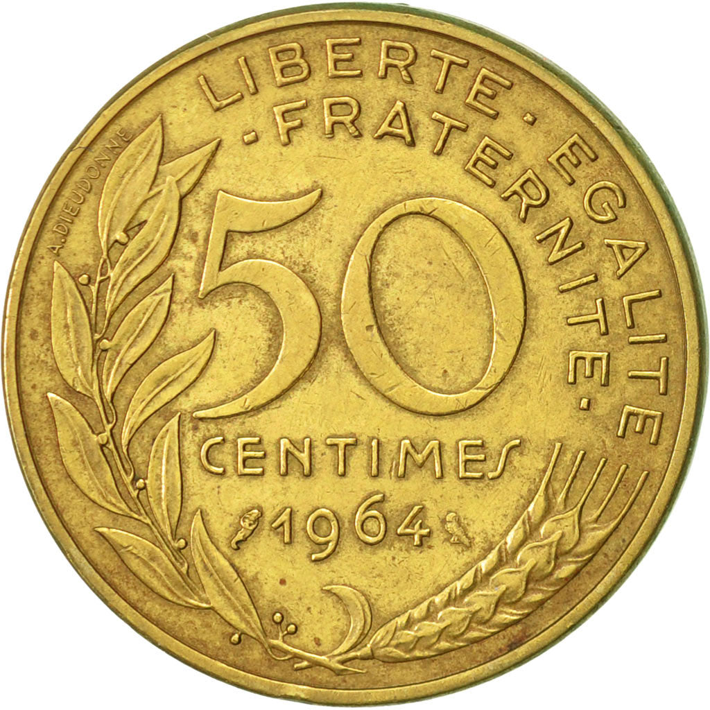 Monnaie, France, Marianne, 50 Centimes, 1964, Paris, TTB, Aluminum-Bronze