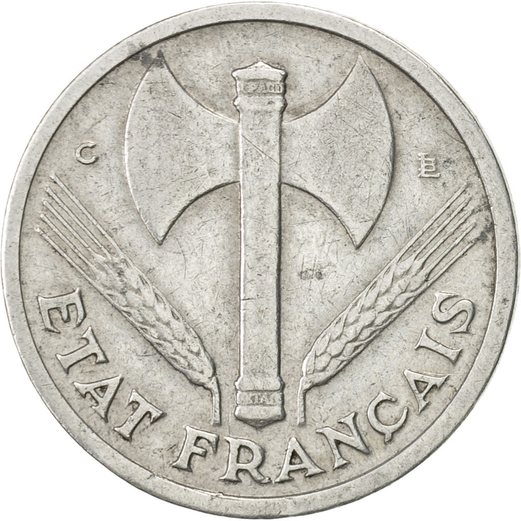 France, Bazor, Franc, 1944, Castelsarrasin, EF(40-45), Aluminum, KM:902.3