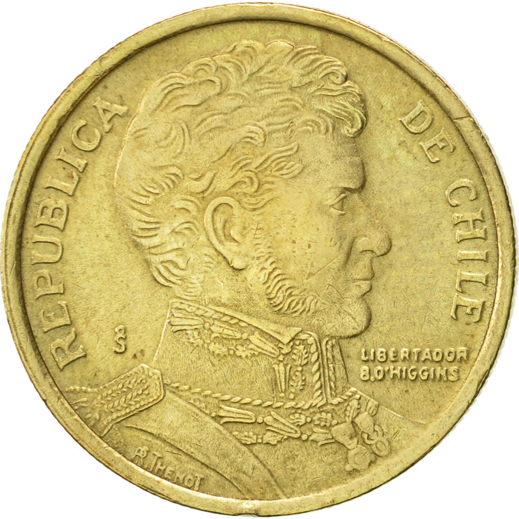 Münze, Chile, 10 Pesos, 2003, Santiago, VZ, Aluminum-Bronze, KM:228.2