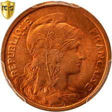 FRANCE, Dupuis, 2 Centimes, 1919, Paris, KM #841, graded, PCGS, MS(65-70),...
