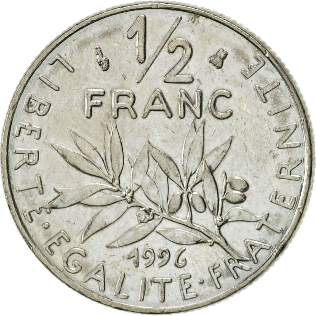 Moneta, Francia, Semeuse, 1/2 Franc, 1996, Paris, SPL-, Nichel, KM:931.1
